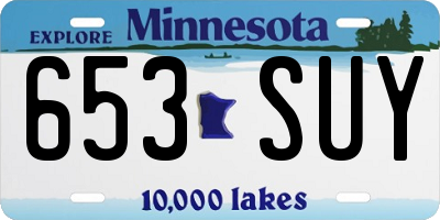 MN license plate 653SUY