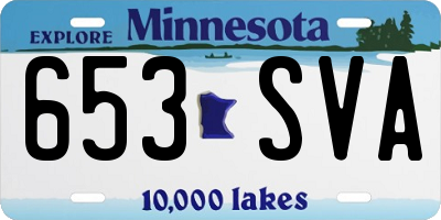 MN license plate 653SVA