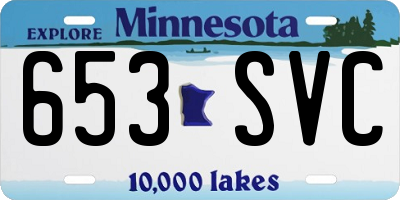 MN license plate 653SVC