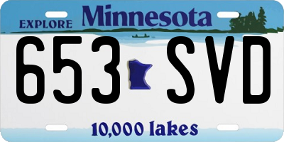 MN license plate 653SVD