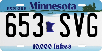 MN license plate 653SVG