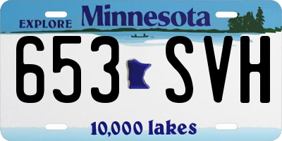 MN license plate 653SVH
