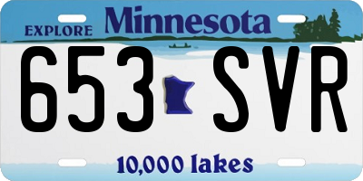 MN license plate 653SVR