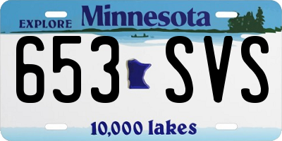 MN license plate 653SVS