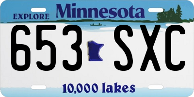 MN license plate 653SXC