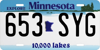 MN license plate 653SYG