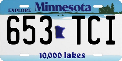 MN license plate 653TCI