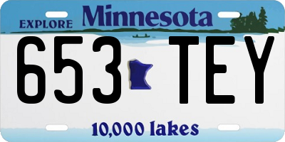 MN license plate 653TEY