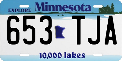 MN license plate 653TJA