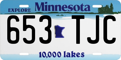 MN license plate 653TJC