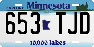 MN license plate 653TJD