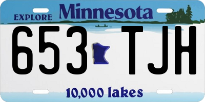 MN license plate 653TJH
