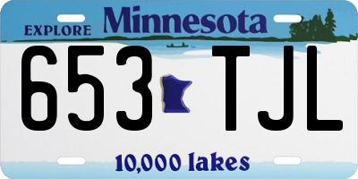 MN license plate 653TJL