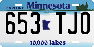 MN license plate 653TJO