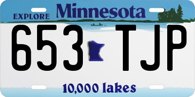 MN license plate 653TJP