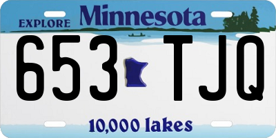 MN license plate 653TJQ