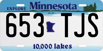 MN license plate 653TJS