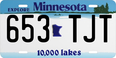 MN license plate 653TJT