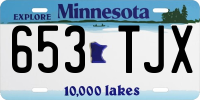 MN license plate 653TJX