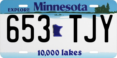 MN license plate 653TJY