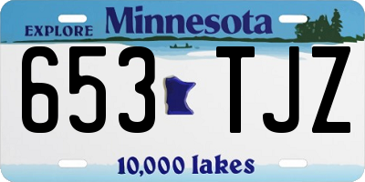 MN license plate 653TJZ