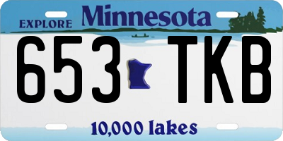 MN license plate 653TKB