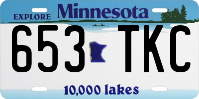 MN license plate 653TKC