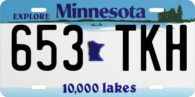 MN license plate 653TKH