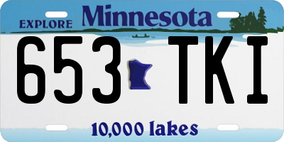 MN license plate 653TKI