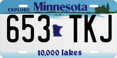 MN license plate 653TKJ