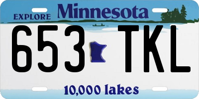 MN license plate 653TKL