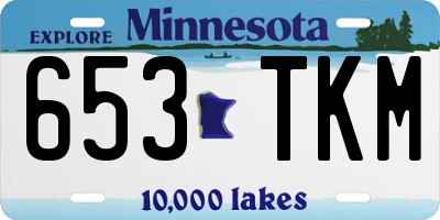 MN license plate 653TKM