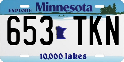 MN license plate 653TKN