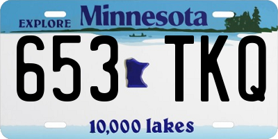 MN license plate 653TKQ