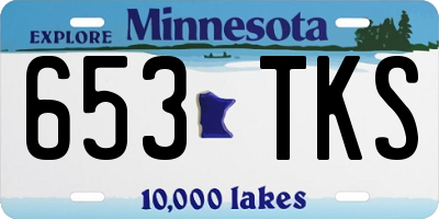 MN license plate 653TKS