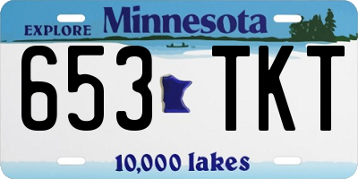 MN license plate 653TKT