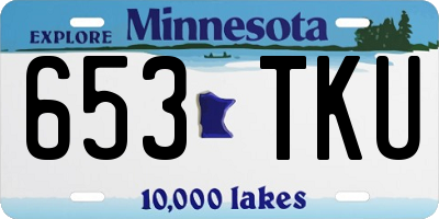 MN license plate 653TKU