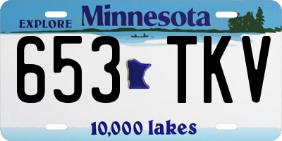 MN license plate 653TKV