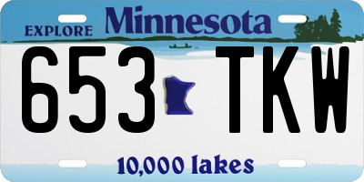 MN license plate 653TKW