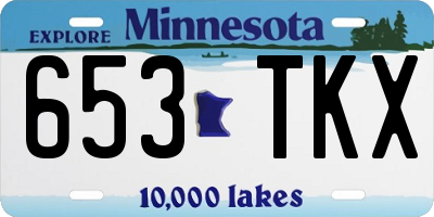 MN license plate 653TKX