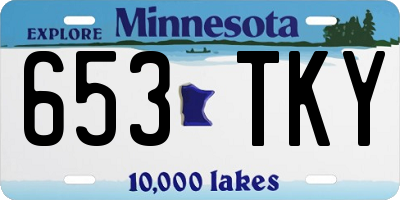 MN license plate 653TKY