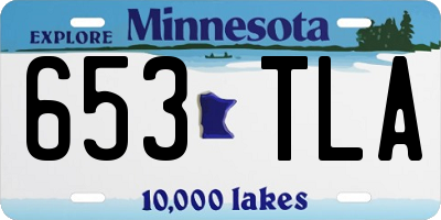 MN license plate 653TLA
