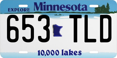 MN license plate 653TLD