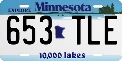 MN license plate 653TLE
