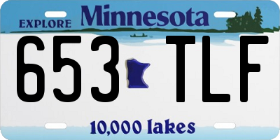MN license plate 653TLF