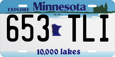 MN license plate 653TLI