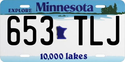 MN license plate 653TLJ