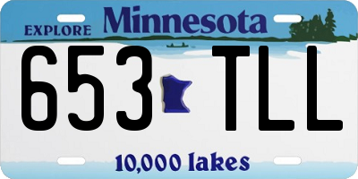MN license plate 653TLL