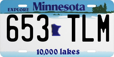 MN license plate 653TLM