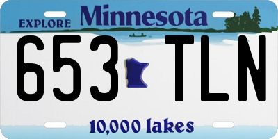 MN license plate 653TLN